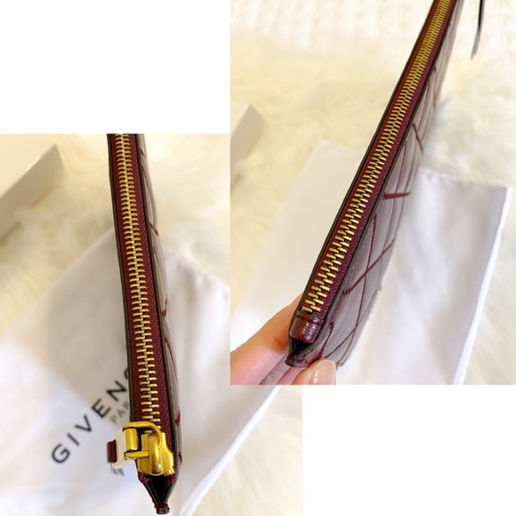 ❌SOLD❌NWT Givenchy Quilted Pouch, Aubergine - Picture 10 of 16